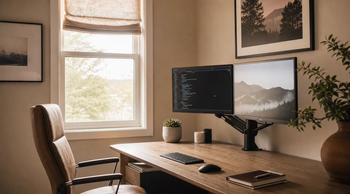 My Desk Was Covered in Monitors, Bases, and Cables. Then I Bought a $35 Stand.
